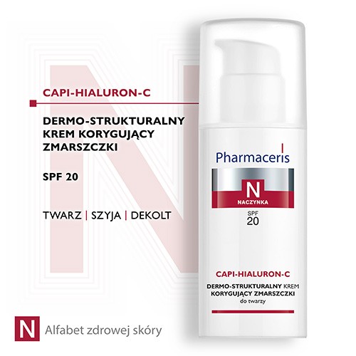 Miniaturka artykułu - #0 PHARMACERIS N CAPI-HIALURON-C Krem SPF 20, 50 ml