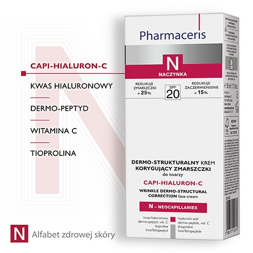 Miniaturka artykułu - #1 PHARMACERIS N CAPI-HIALURON-C Krem SPF 20, 50 ml