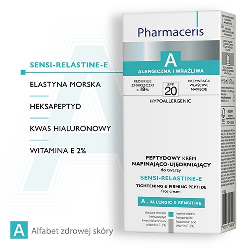 Miniaturka artykułu - #1 PHARMACERIS A SENSI-RELASTINE-E Krem napinająco-ujędrniający SPF 20, 50 ml