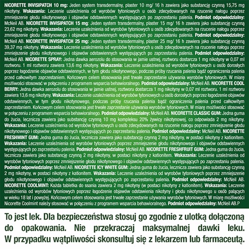 Zdjęcie produktu - 7 Nicorette FreshFruit 2mg - 105 sztuk