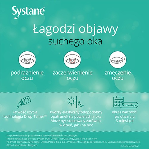 Miniaturka artykułu - #1 Systane Gel Drops Krople żelowe do oczu - 10 ml