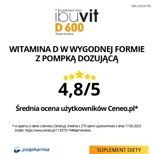 Zdjęcie produktu - 5 Ibuvit D 600 krople doustne - 10 ml