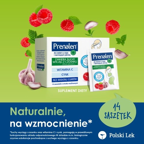 Miniaturka artykułu - #0 Prenalen - preparat wspomagający układ odpornościowy dla kobiet w ciąży i kobiet karmiących podczas przeziębienia, 14 saszetek