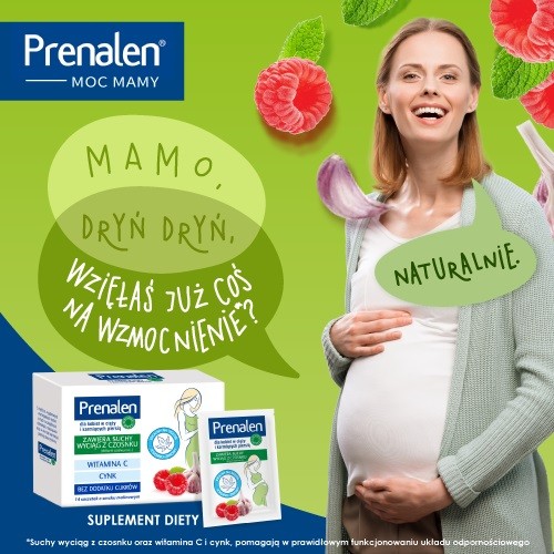 Miniaturka artykułu - #1 Prenalen - preparat wspomagający układ odpornościowy dla kobiet w ciąży i kobiet karmiących podczas przeziębienia, 14 saszetek