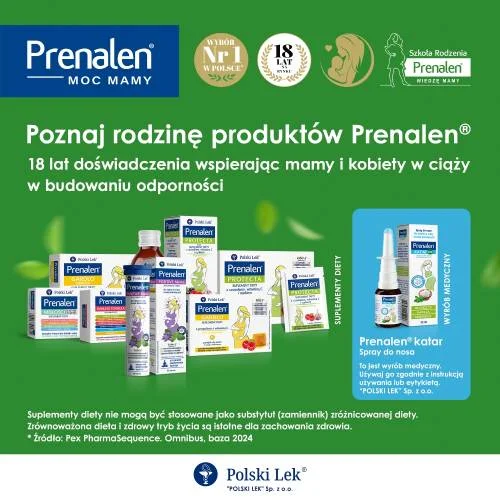 #4 – Prenalen - preparat wspomagający układ odpornościowy dla kobiet w ciąży i kobiet karmiących podczas przeziębienia, 14 saszetek
