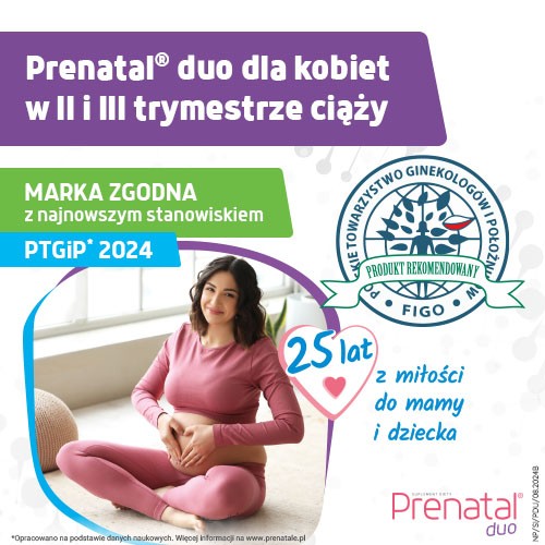 Zdjęcie produktu - 2 Prenatal DUO - witaminy z DHA, laktoferyną i choliną dla kobiet w ciąży (od 13. tygodnia) i karmiących piersią, 60 + 30 kapsułek 