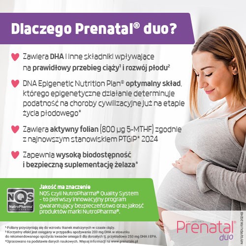 Zdjęcie produktu - 3 Prenatal DUO - witaminy z DHA, laktoferyną i choliną dla kobiet w ciąży (od 13. tygodnia) i karmiących piersią, 60 + 30 kapsułek 