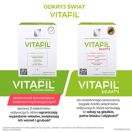 Zdjęcie produktu - 4 VITAPIL&reg; mama &ndash; przy wypadaniu włos&oacute;w po ciąży i podczas karmienia piersią, 60 kapsułek
