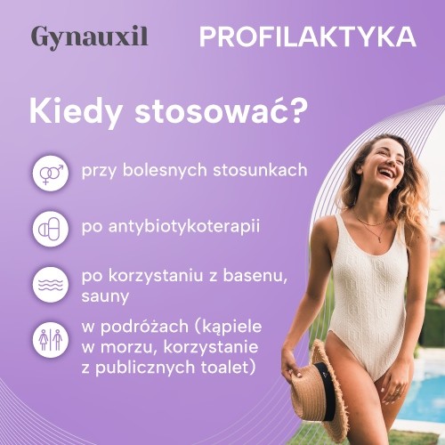 Zdjęcie produktu - 2 Gynauxil - preparat przywracający prawidłowe nawilżenie i PH pochwy, 10 globulek