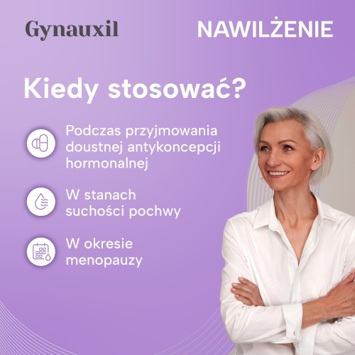 Zdjęcie produktu - 4 Gynauxil - preparat przywracający prawidłowe nawilżenie i PH pochwy, 10 globulek