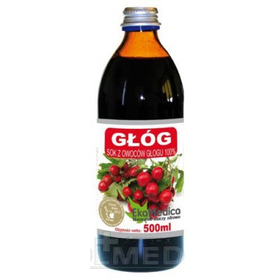 Miniaturka artykułu - #0 Gł&oacute;g sok 100% EkaMedica - 500ml