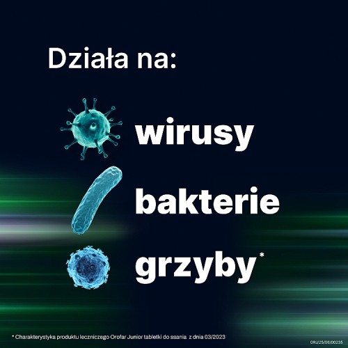 Zdjęcie produktu - 2 Orofar Junior smak pomarańczowy, 24 tabletki do ssania