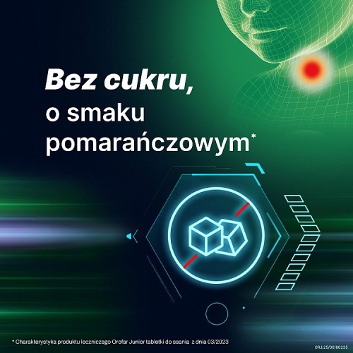 Zdjęcie produktu - 4 Orofar Junior smak pomarańczowy, 24 tabletki do ssania