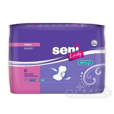Miniaturka artykułu - #0 Seni Lady Super Anatomiczne wkłady urologiczne, 15 sztuk