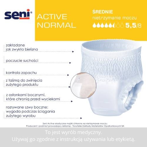 Miniaturka artykułu - #0 SENI Active Normal L, 30szt - Elastyczne majtki chłonne