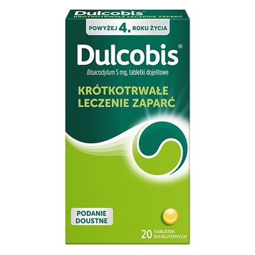Zdjęcie produktu - 7 Dulcobis 5 mg - Lek na uciążliwe zaparcia - 20 tabletek dojelitowych