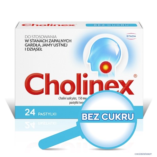 Miniaturka artykułu - #1 Cholinex Bez cukru, 24 pastylki