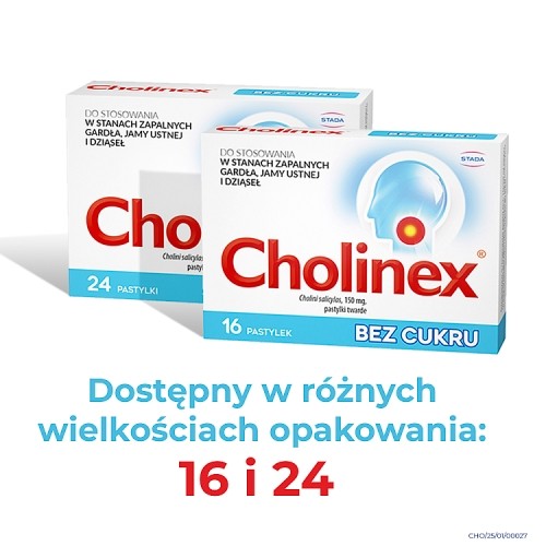 Zdjęcie produktu - 6 Cholinex Bez cukru, 24 pastylki