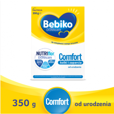 Miniaturka artykułu - #0 Bebiko Extra Care Comfort 1 Mleko specjalistyczne przeciw kolkom i zaparciom od urodzenia, 350g