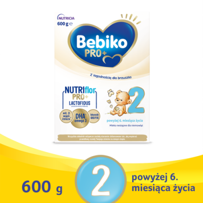 Miniaturka artykułu - #0 Bebiko Pro+ 2 mleko następne częściowo fermentowane powyżej 6. miesiąca życia, 600g