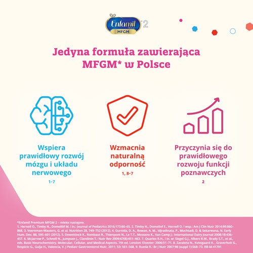 Zdjęcie produktu - 2 Enfamil Premium MFGM 2 Mleko następne powyżej 6. miesiąca życia, 1200 g