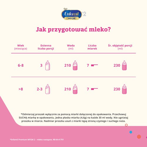 Zdjęcie produktu - 3 Enfamil Premium MFGM 2 Mleko następne powyżej 6. miesiąca życia, 1200 g