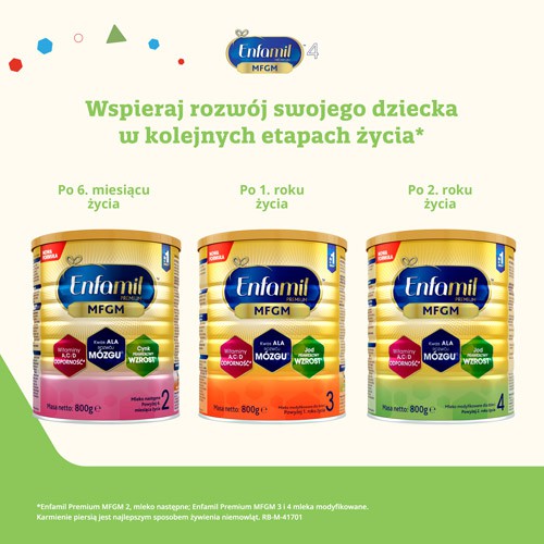 Zdjęcie produktu - 4  Enfamil Premium MFGM 4 Mleko modyfikowane dla dzieci powyżej 2. roku życia 1200 g