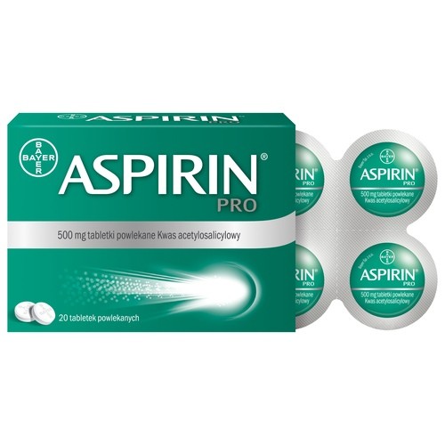 Miniaturka artykułu - #0 Aspirin Pro 500mg - 20 tabletek 