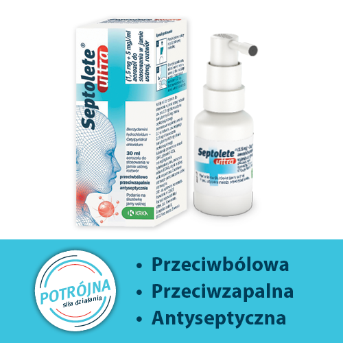 Miniaturka artykułu - #0 Septolete Ultra aerozol, 30ml 