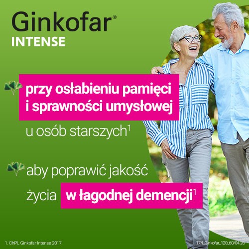Miniaturka artykułu - #1 Ginkofar Intense 120mg - 60 tabletek