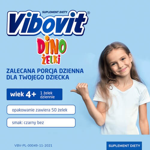 Zdjęcie produktu - 2 Vibovit Dino żelki, 50 sztuk