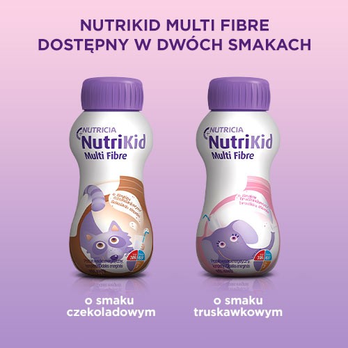 Miniaturka artykułu - #0 NutriKid Multi Fibre smak truskawkowy, 200ml 