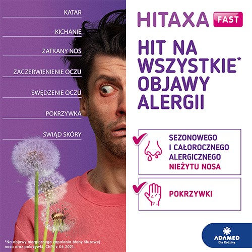 Zdjęcie produktu - 2 Hitaxa fast 5mg - 10 tabletek