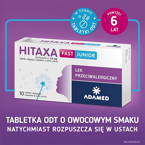 Miniaturka artykułu - #0 Hitaxa Fast junior, 10 tabletek