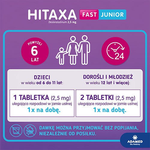 Zdjęcie produktu - 2 Hitaxa Fast junior, 10 tabletek