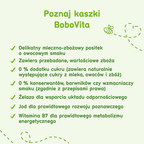 Miniaturka artykułu - #1 BoboVita Porcja Zb&oacute;ż Kaszka mleczna kukurydziano- ryżowa 3 owoce - 210 g (25763)