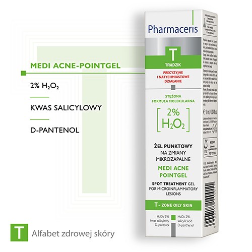 Miniaturka artykułu - #1 PHARMACERIS T MEDI ACNE-POINTGEL Żel punktowy, 10 ml 