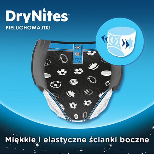Zdjęcie produktu - 3 HUGGIES DRYNITES BOYS 8-13lat (30-48kg) pieluchomajtki, 9 sztuk 