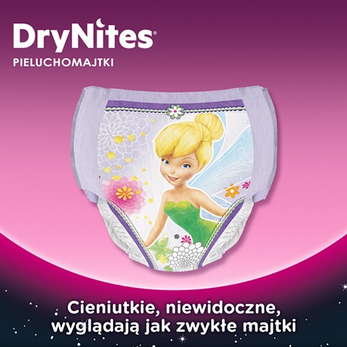 Miniaturka artykułu - #1 HUGGIES DRYNITES GIRLS 4-7 LAT (13-30kg) pieluchomajtki, 10 szt.