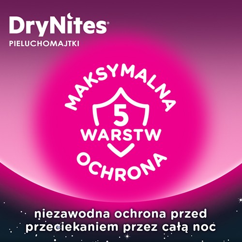 Zdjęcie produktu - 2 HUGGIES DRYNITES GIRLS 4-7 LAT (13-30kg) pieluchomajtki, 10 szt.