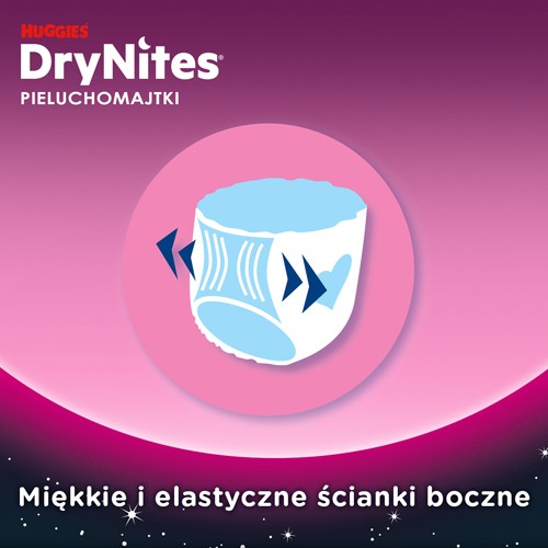 #4 – HUGGIES DRYNITES GIRLS 8-13 lat (30-48kg) pieluchomajtki, 9 sztuk