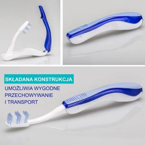 #3 – ELGYDIUM POCKET Składana szczoteczka do zęb&oacute;w Medium - 1 sztuka