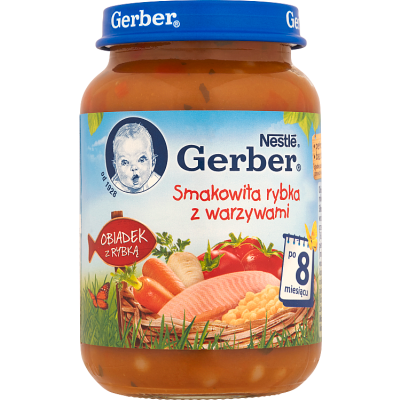 Miniaturka artykułu - #0 Gerber Obiadek Mintaj z warzywami po 8 miesiącu 190 g