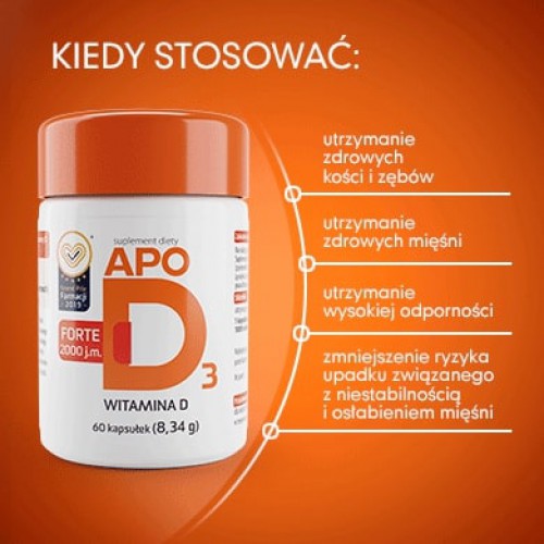 Zdjęcie produktu - 4 ApoD3 Forte 2000 j.m.- 60 kapsułek 
