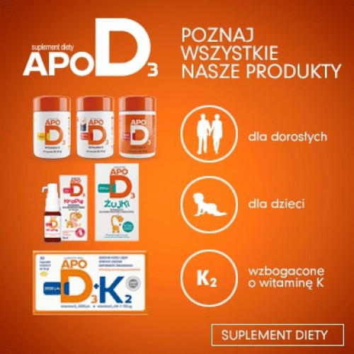 Zdjęcie produktu - 5 ApoD3 Forte 2000 j.m.- 60 kapsułek 