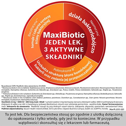 Miniaturka artykułu - #1 Maxibiotic maść, 10sasz. x 1g