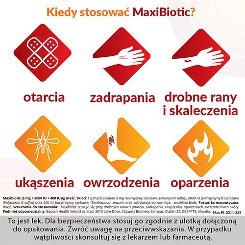 Zdjęcie produktu - 3 Maxibiotic maść, 10sasz. x 1g