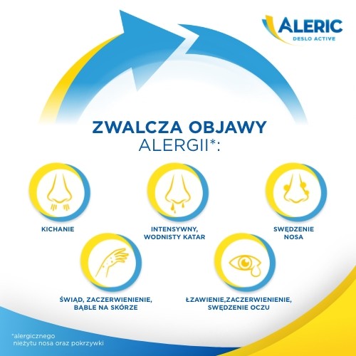 Miniaturka artykułu - #1 Aleric Deslo Active 5 mg - 10 tabletek 