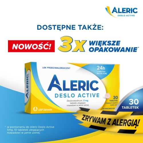 Zdjęcie produktu - 4 Aleric Deslo Active 5 mg - 10 tabletek 