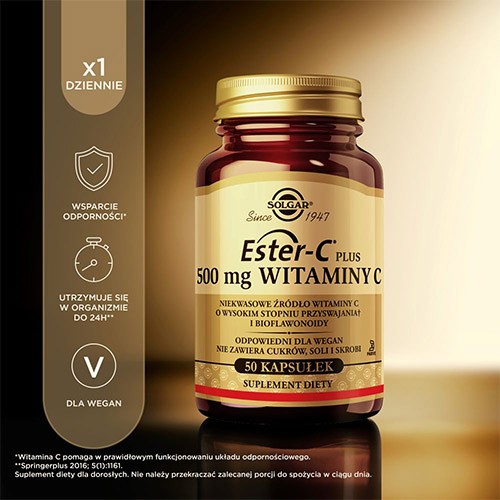 #3 – SOLGAR Ester C-Plus Witamina C 500 mg, 50 kaps.